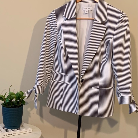 Women's Nine West Striped Blazer - Picture 3 of 3